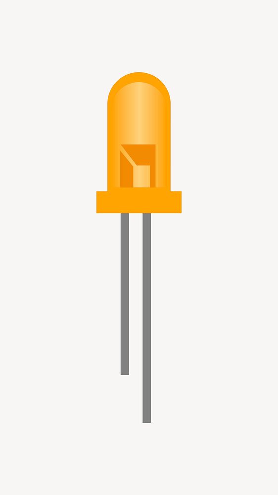 Orange led icon clipart vector. Free public domain CC0 image.