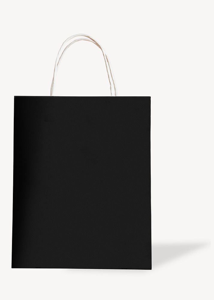 Black paper bag isolated design