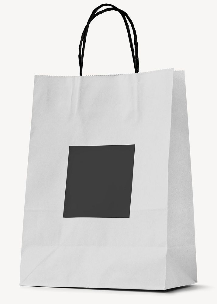 Paper shopping bag isolated design