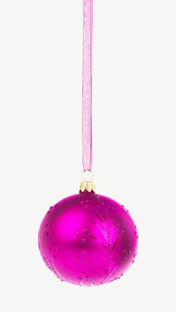Pink ornament ball isolated graphic psd
