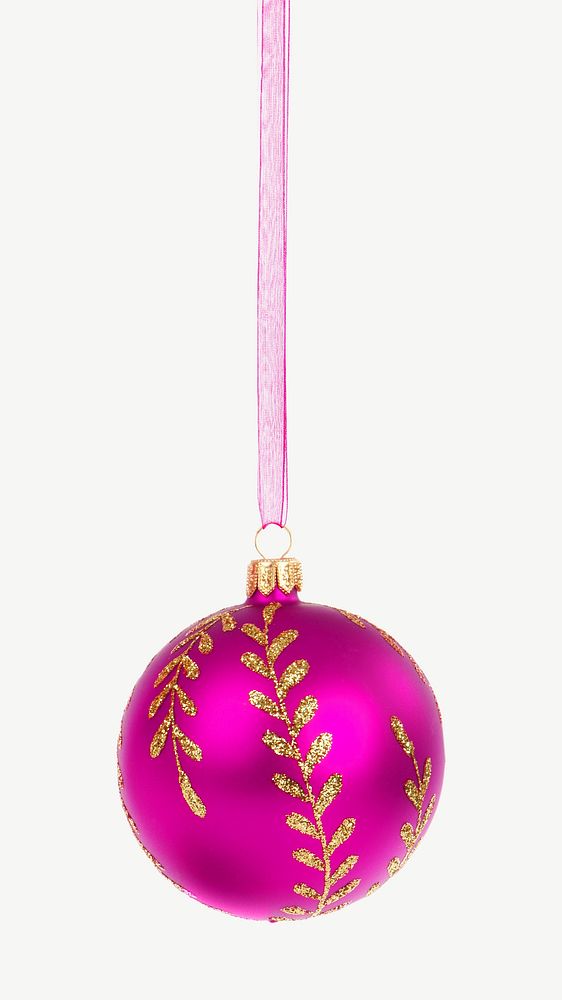 Pink ornament ball isolated graphic psd