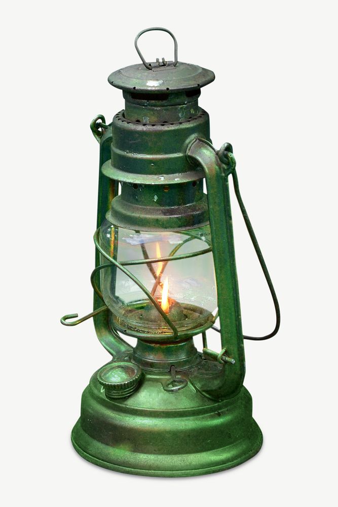 Antique lantern isolated object psd