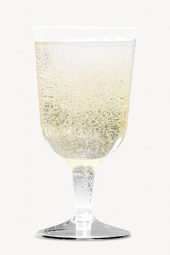 Sparkling cocktail image on white