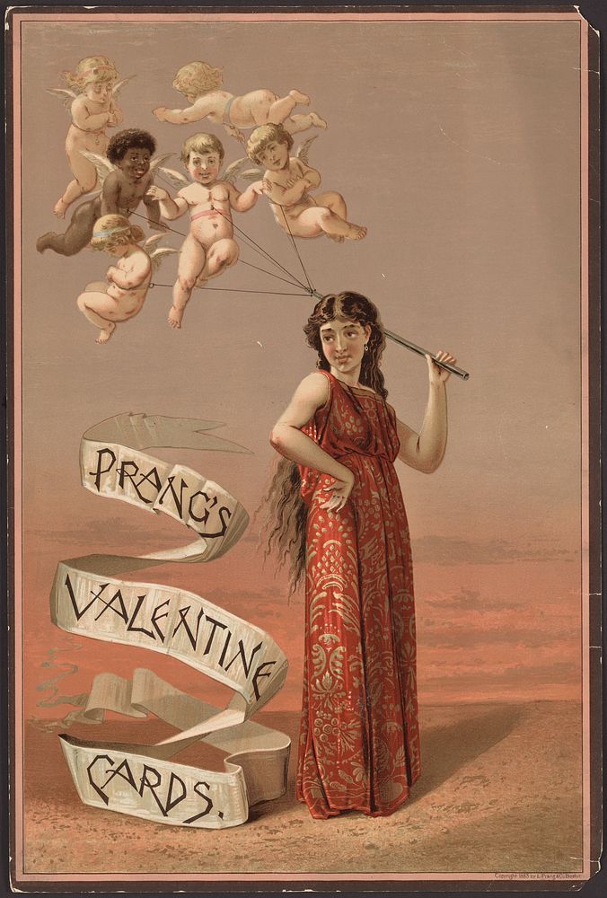 Prang's Valentine cards (1883) by  L. Prang & Co., lithographer