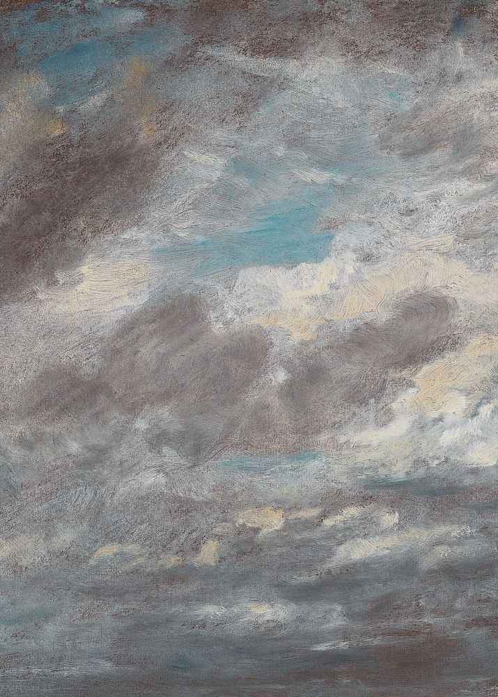 Dark cloud painting background, vintage artwork by John Constable. Remixed by rawpixel.
