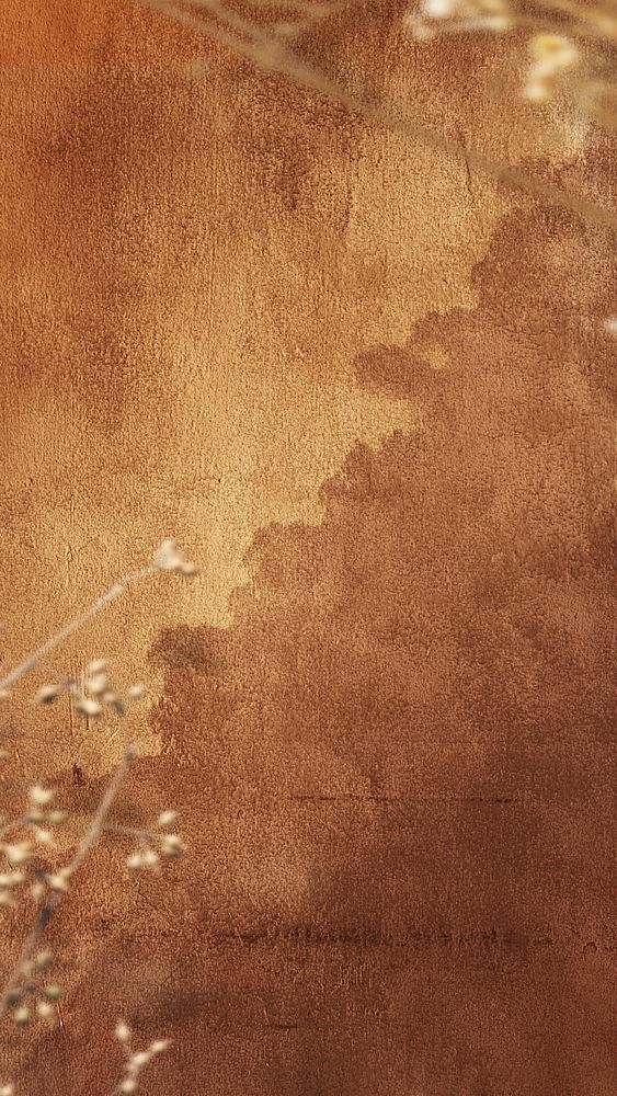 Brown paint stain iPhone wallpaper, vintage textured painting. Remixed by rawpixel.