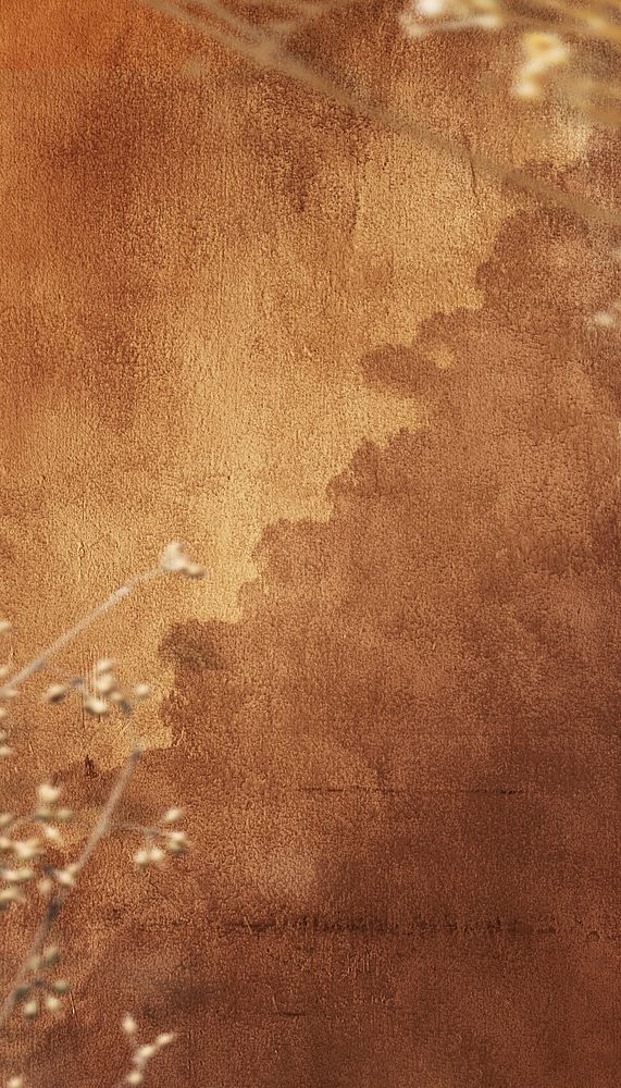 Brown paint stain iPhone wallpaper, vintage textured painting. Remixed by rawpixel.