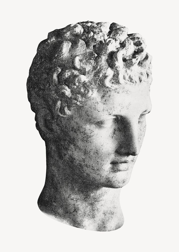 Hermes Greek God sculpture, by Praxiteles. Remixed by rawpixel.