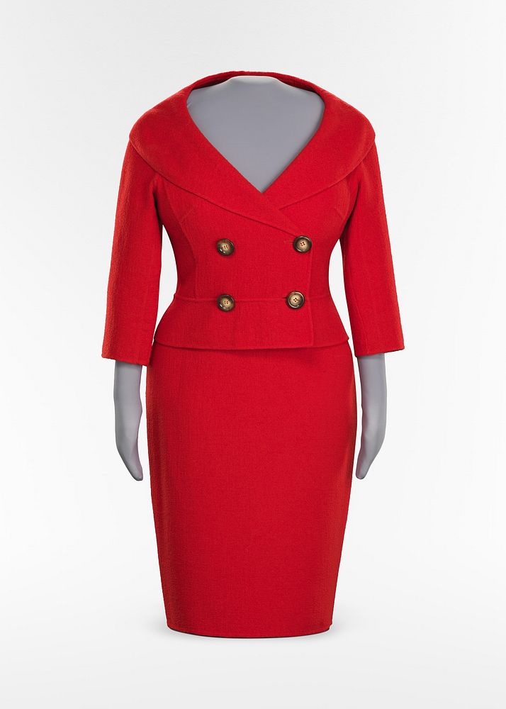 Red suit fashion. Original public domain image from The Smithsonian Institution. Digitally enhanced by rawpixel.