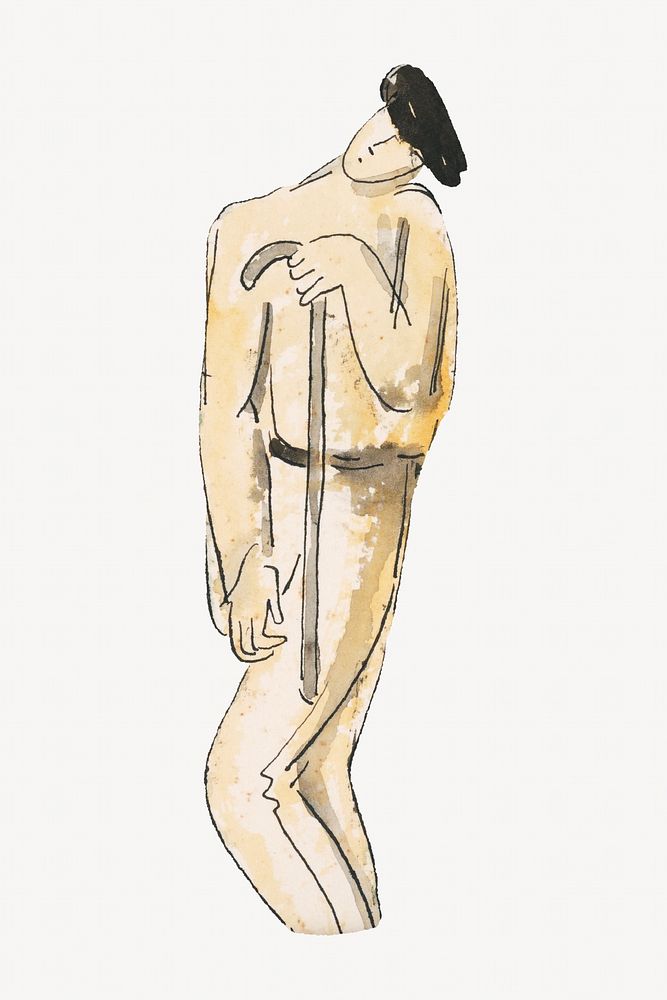 A weary pilgrim, vintage man illustration by Mikulas Galanda. Remixed by rawpixel.
