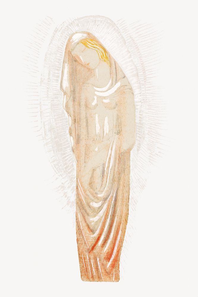Madonna woman, vintage religious illustration by Mikulas Galanda. Remixed by rawpixel.