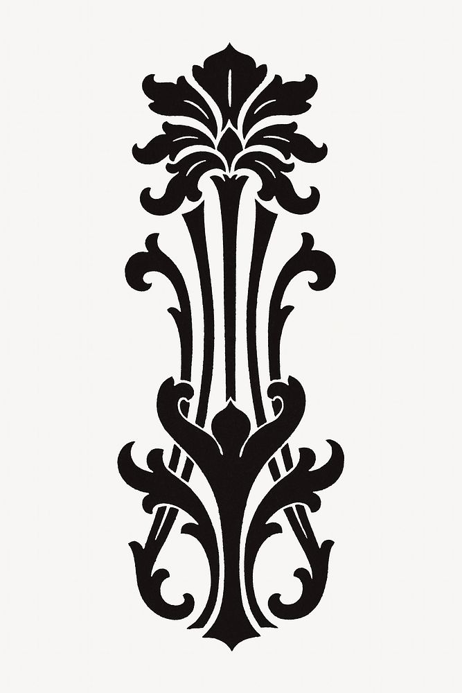 Black decorative flourish isolated design. Remixed by rawpixel.