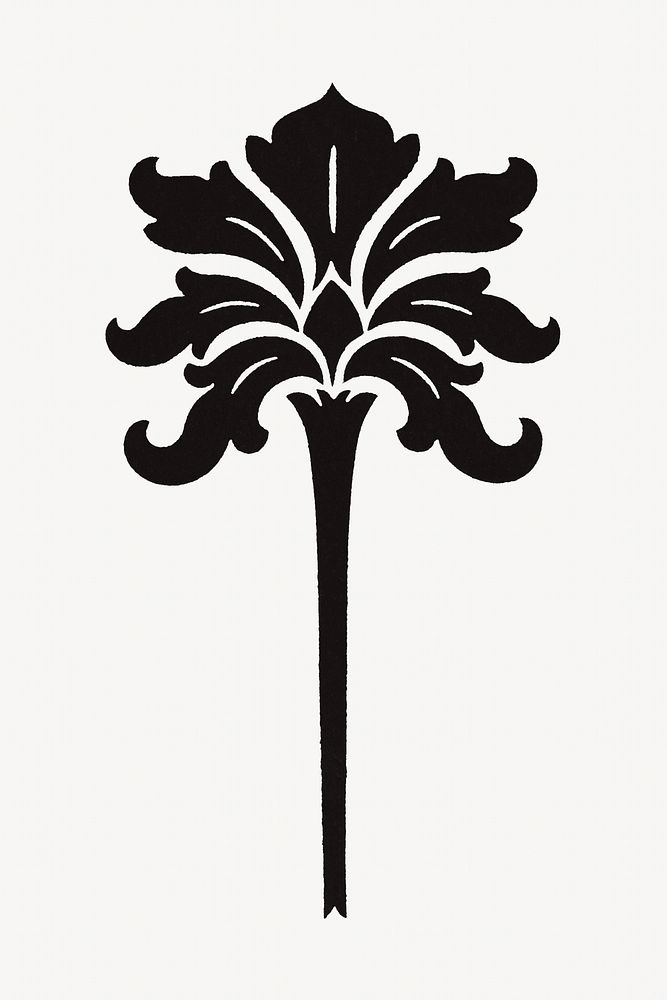 Black flourish isolated design. Remixed by rawpixel.