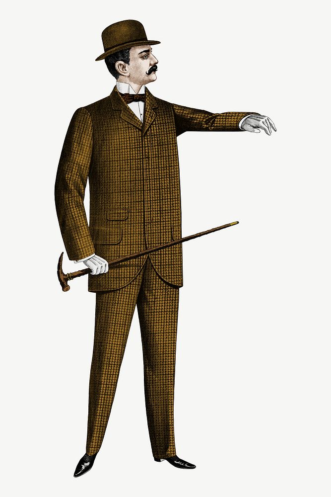 Vintage men's apparel, fashion illustration psd. Remixed by rawpixel.
