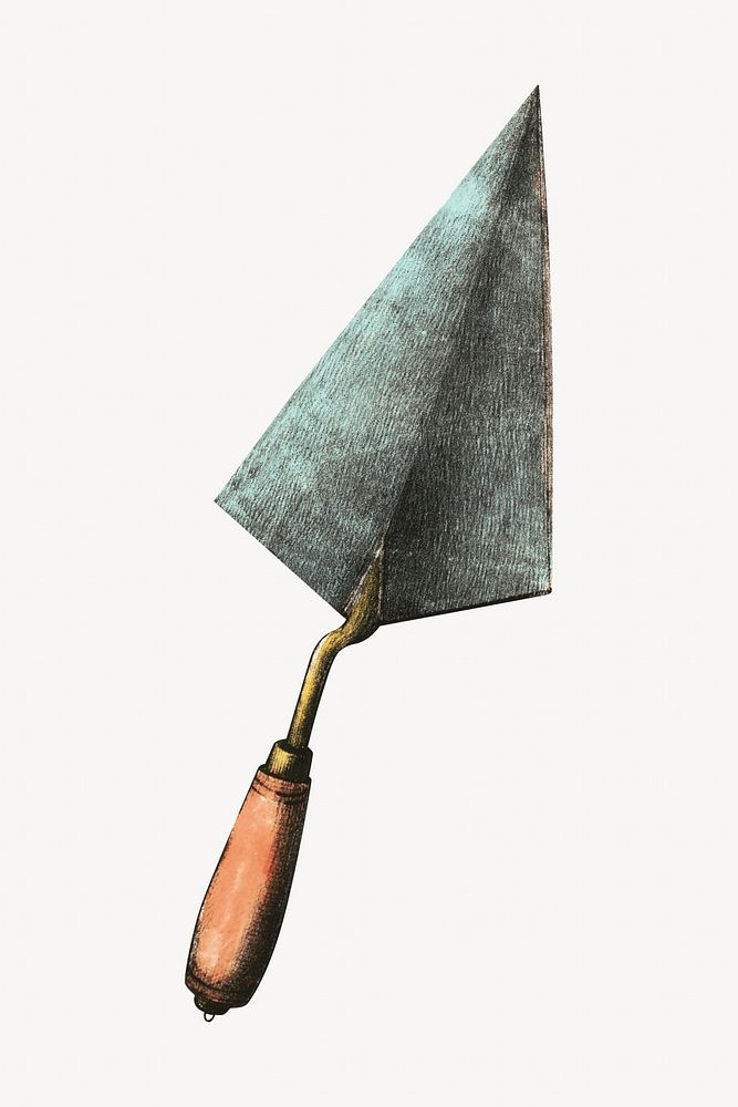 Vintage hand shovel illustration. Remixed by rawpixel.