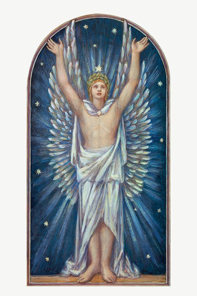 Male angel, vintage religious illustration psd. Remixed by rawpixel.