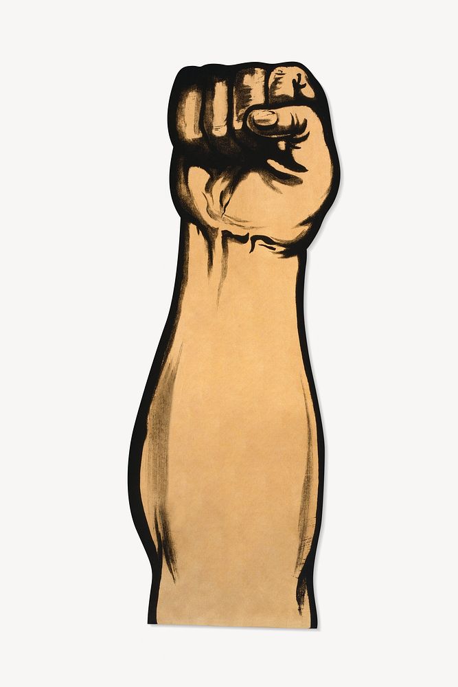Vintage empower fist illustration. Remixed by rawpixel.