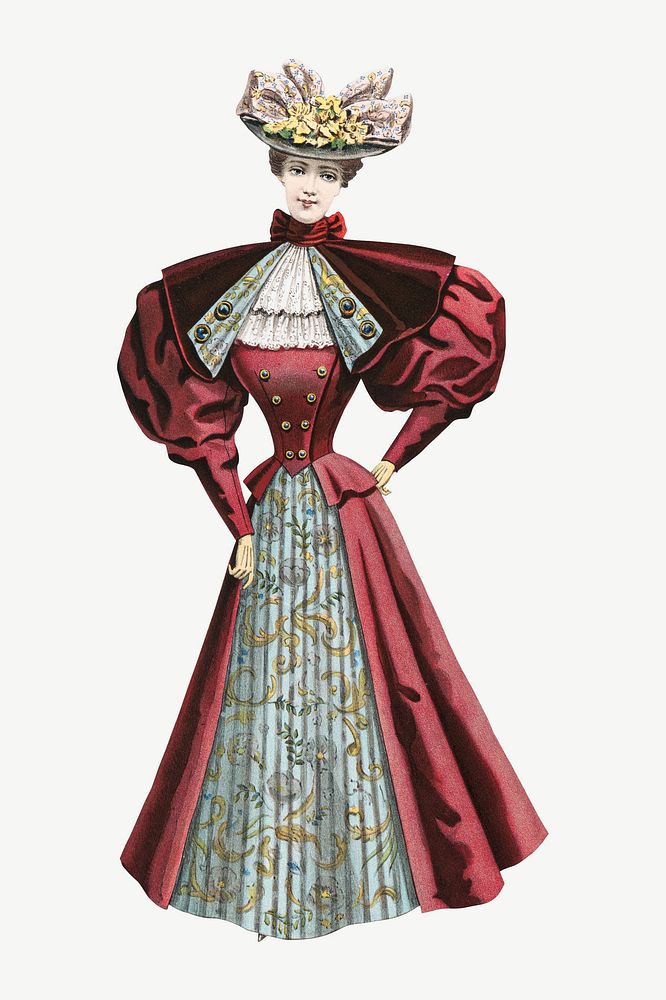 80's metropolitan women's fashion illustration psd. Remixed by rawpixel. 