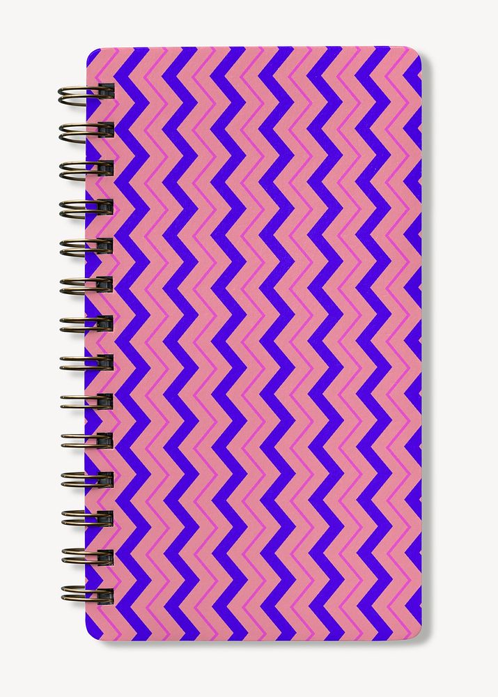 Pink zigzag notebook mockup psd