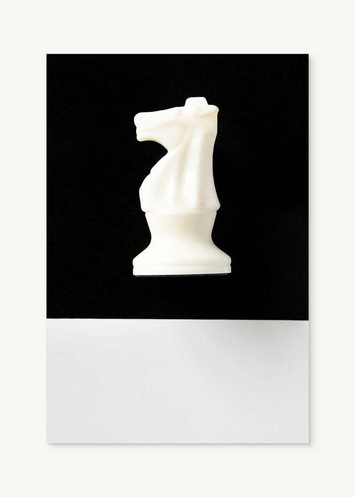 Chess piece card isolated graphic psd