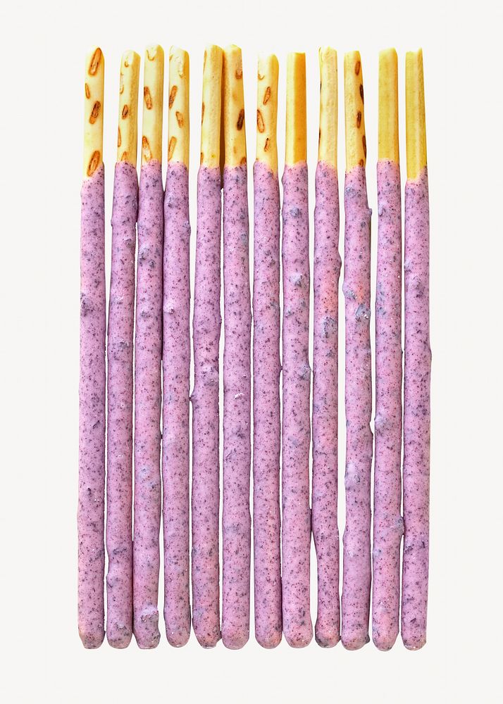 Sugar coated bread stick, isolated image