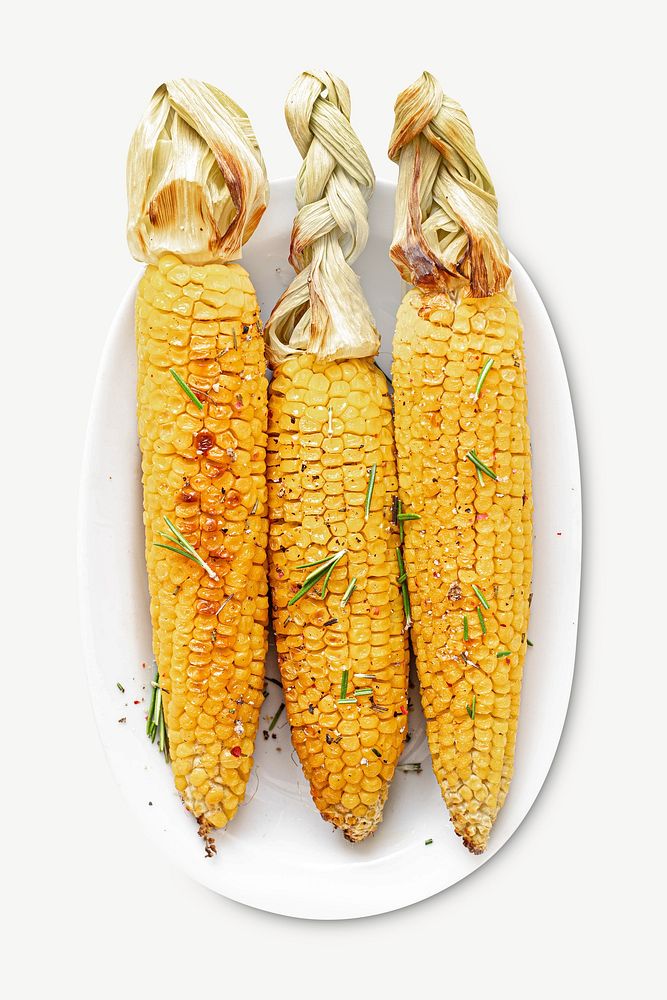 Corn on cob healthy food psd
