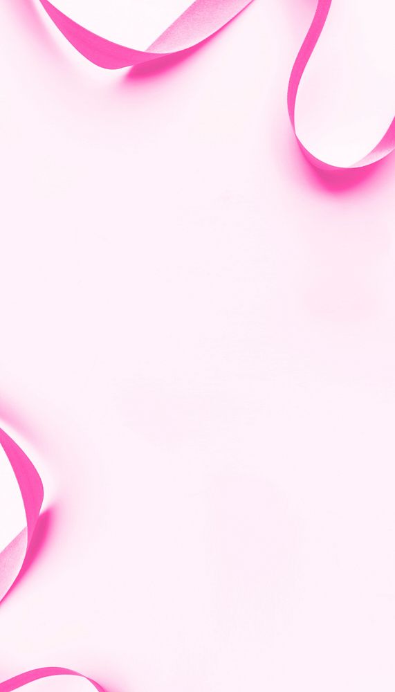 Breast cancer awareness iPhone wallpaper, pink ribbon border