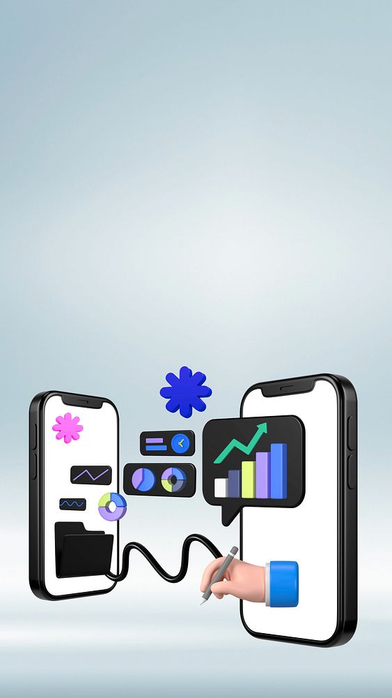 Communication channels 3D iPhone wallpaper