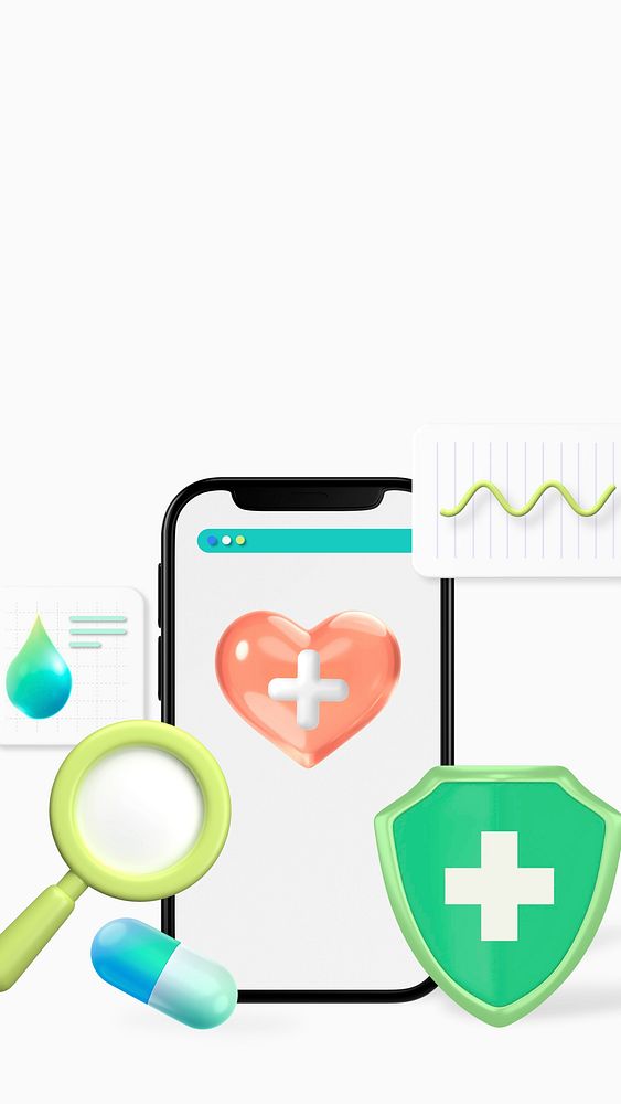 Online pharmacy 3D iPhone wallpaper
