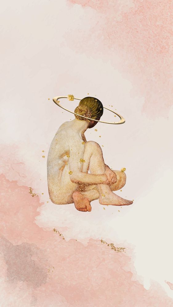 Aesthetic woman pink iPhone wallpaper