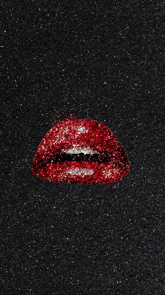 Aesthetic lips, dark iPhone wallpaper