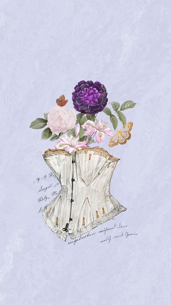 Flower purple iPhone wallpaper, feminine design