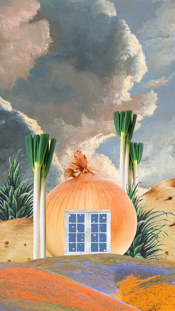 Aesthetic vegetable house iPhone wallpaper