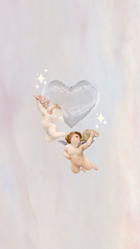 Aesthetic angels beige iPhone wallpaper