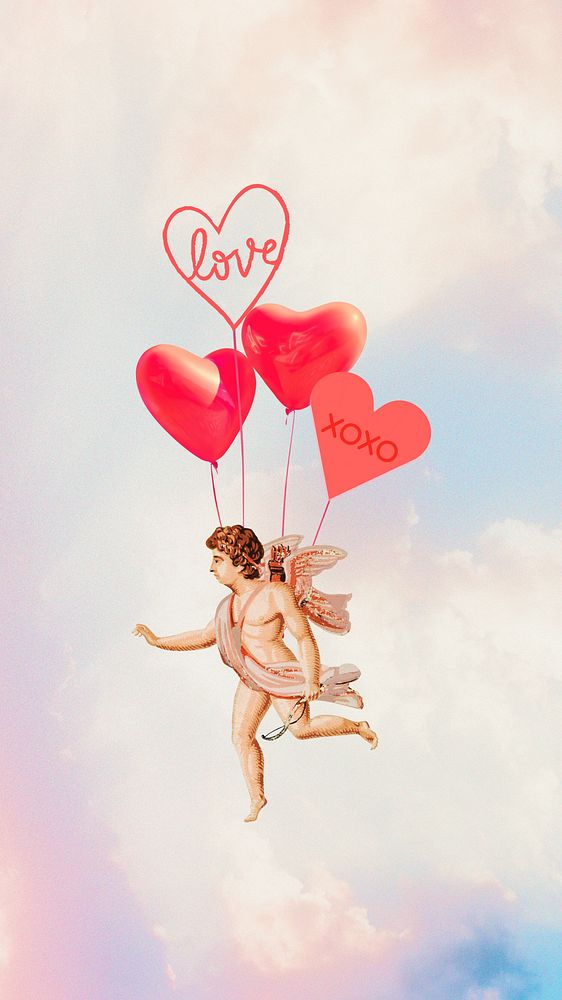Aesthetic love cupid iPhone wallpaper