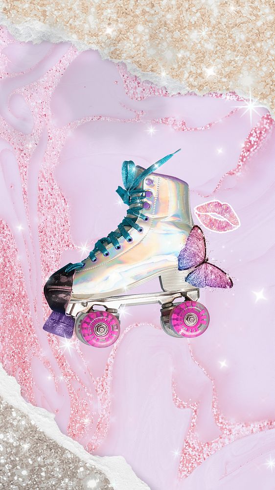 Aesthetic roller skating iPhone wallpaper