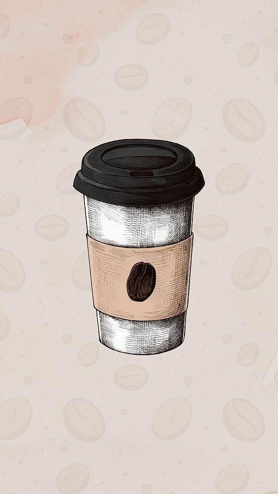 Coffee cup beige iPhone wallpaper