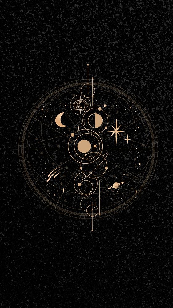 Aesthetic black celestial iPhone wallpaper