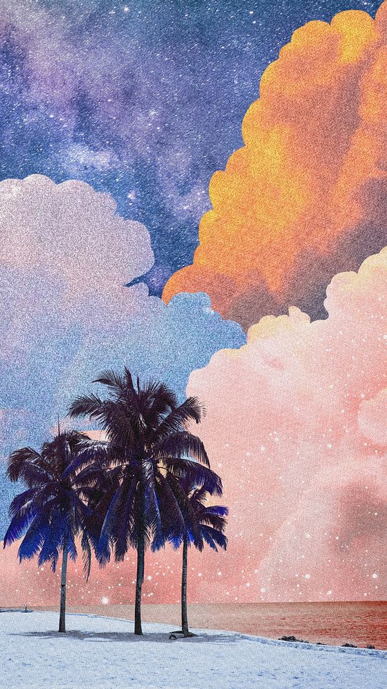 Aesthetic palm tree iPhone wallpaper