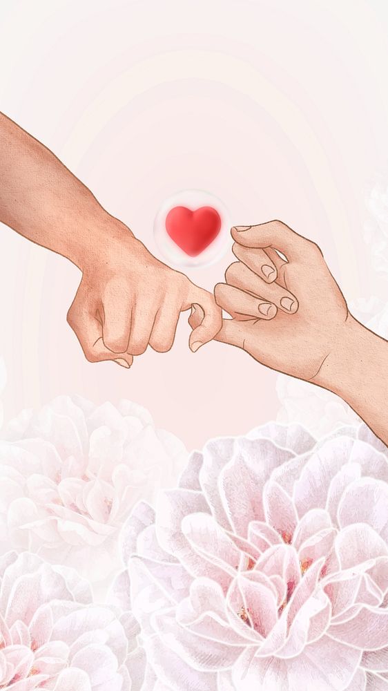 Aesthetic promise hands iPhone wallpaper
