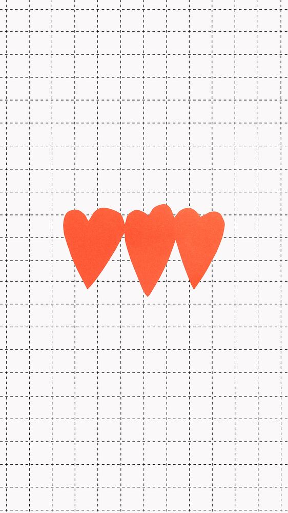 Aesthetic minimal hearts iPhone wallpaper