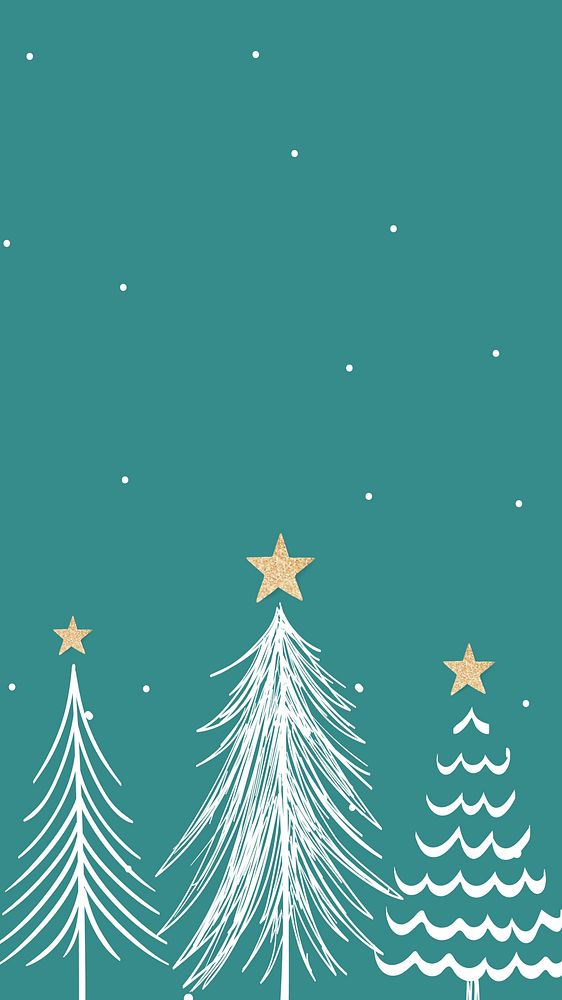 Green Christmas tree iPhone wallpaper
