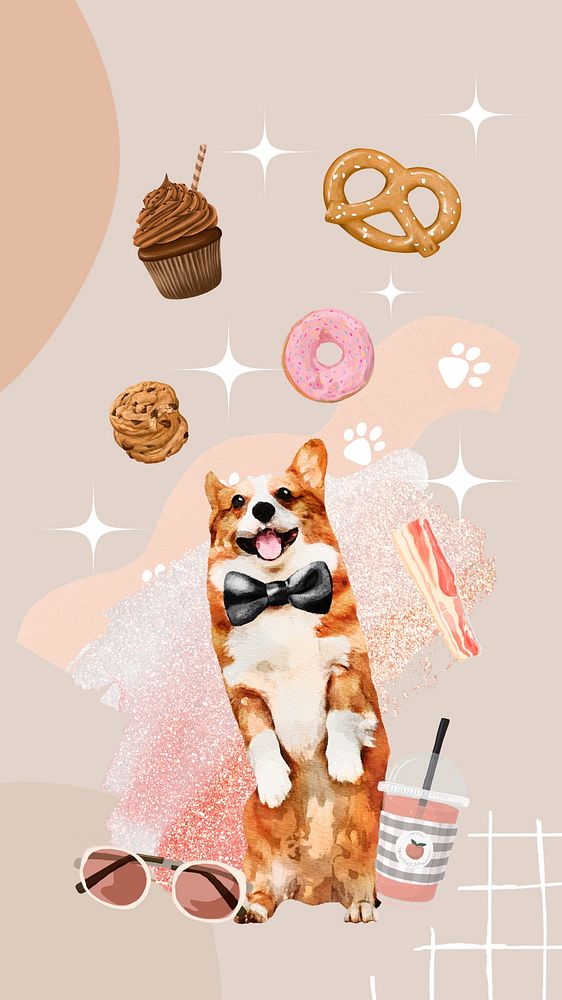 Food aesthetic  iPhone wallpaper, Corgi dog background