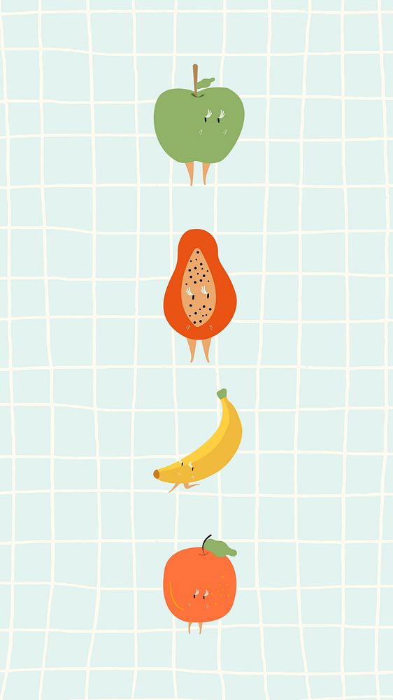 Cute fruits green iPhone wallpaper