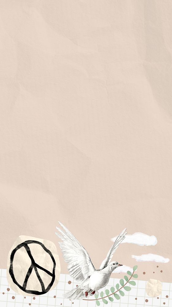 Peace beige iPhone wallpaper, freedom background
