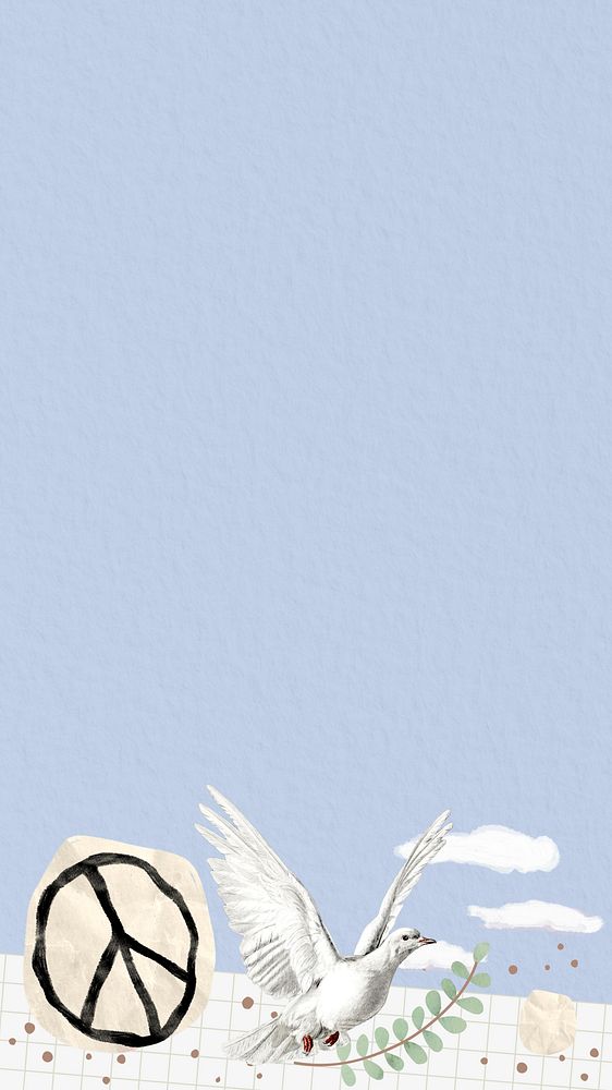 Peace blue iPhone wallpaper,  freedom background