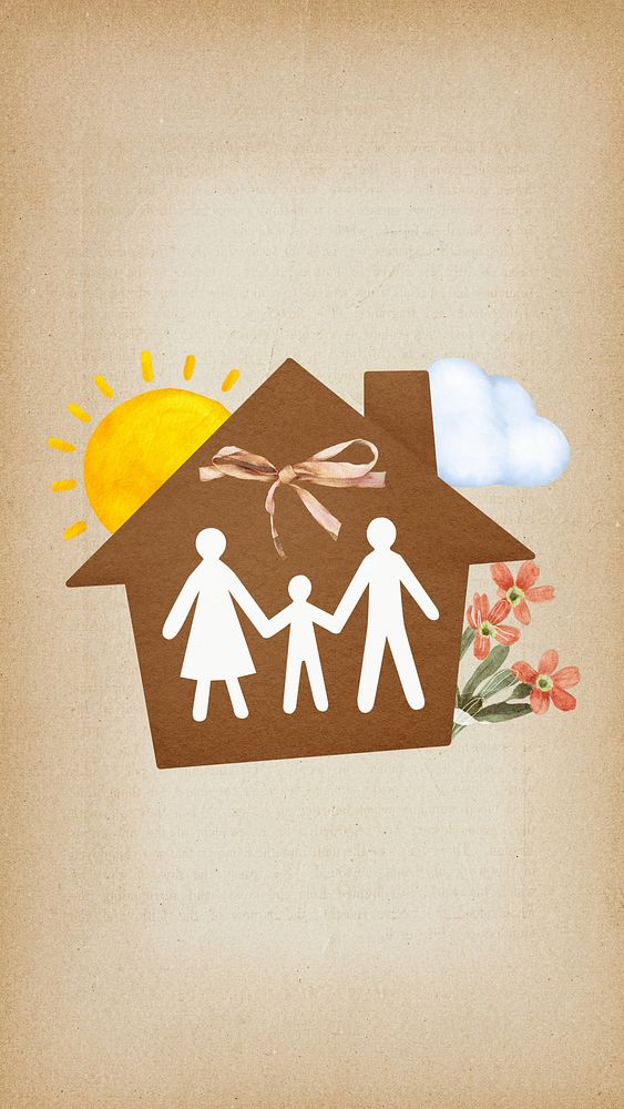 Family home insurance iPhone wallpaper