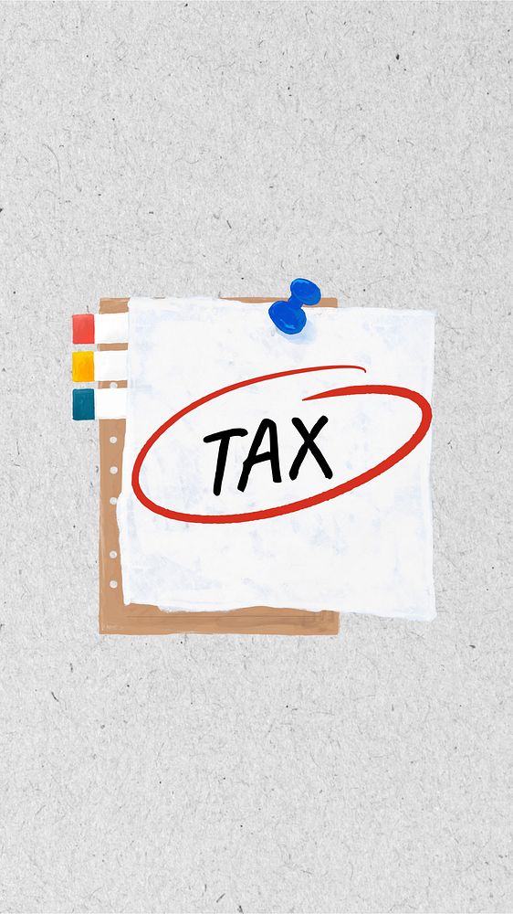 Tax finance phone wallpaper, business background
