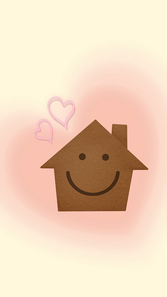 Smiling home cute phone wallpaper