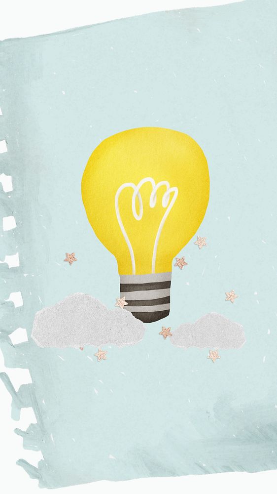 Creativity  light bulb iPhone wallpaper